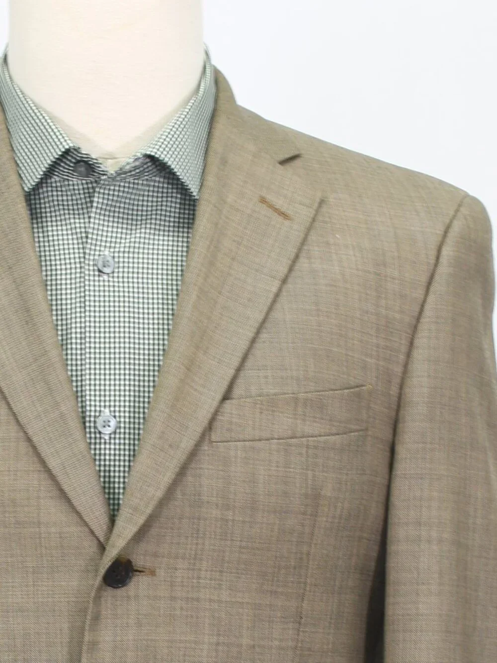 Perry Ellis 36R 32x31 Brown Full Suit 3-Button Solid R968